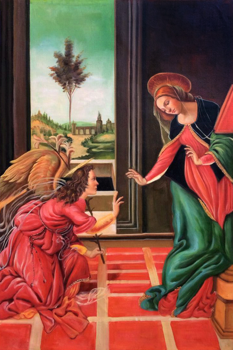 The Cestello Annunciation - Sandro Botticelli painting on canvas